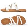 imageTrary Womens Flat SandalsStrappy Flip Flops DressyComfortable Slide for Girls SummerWhite