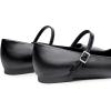 imageTrary Womens FlatsMary Jane Ballet Shoes for WomenSquare Toe Ankle Strap Flats for Women Comfortable Dress ShoesBlack