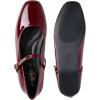 imageTrary Womens FlatsMary Jane Ballet Shoes for WomenSquare Toe Ankle Strap Flats for Women Comfortable Dress ShoesBurgundy