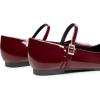 imageTrary Womens FlatsMary Jane Ballet Shoes for WomenSquare Toe Ankle Strap Flats for Women Comfortable Dress ShoesBurgundy