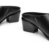 imageTrary Womens Mules Closed Square Toe Chunky Heel Mules Low Block Heel Backless Loafers Shoes Slip On Mules for Women Dress Party ShoesBlack