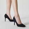imageTrary Womens Slingback Pumps Black Heels Gold Heels Nude Pink Red Heels Pointed Toe High Heels for Women Sexy Stiletto Heels Buckle Ankle Strap Closed Toe Pumps Office Party Prom Dress ShoesNubuck Black