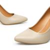imageTrary Womens Slingback Pumps Black Heels Gold Heels Nude Pink Red Heels Pointed Toe High Heels for Women Sexy Stiletto Heels Buckle Ankle Strap Closed Toe Pumps Office Party Prom Dress ShoesNew Pu Nude