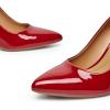 imageTrary Womens Slingback Pumps Black Heels Gold Heels Nude Pink Red Heels Pointed Toe High Heels for Women Sexy Stiletto Heels Buckle Ankle Strap Closed Toe Pumps Office Party Prom Dress ShoesPatentred
