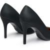imageTrary Womens Slingback Pumps Black Heels Gold Heels Nude Pink Red Heels Pointed Toe High Heels for Women Sexy Stiletto Heels Buckle Ankle Strap Closed Toe Pumps Office Party Prom Dress ShoesNubuck Black