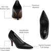 imageTrary Womens Slingback Pumps Black Heels Gold Heels Nude Pink Red Heels Pointed Toe High Heels for Women Sexy Stiletto Heels Buckle Ankle Strap Closed Toe Pumps Office Party Prom Dress ShoesMesh Black