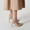 imageTrary Womens Slingback Pumps Black Heels Gold Heels Nude Pink Red Heels Pointed Toe High Heels for Women Sexy Stiletto Heels Buckle Ankle Strap Closed Toe Pumps Office Party Prom Dress ShoesNew Pu Nude