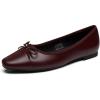 imageTrary Flat Shoes Women Pointed Toe Flats for Women TwoTone Cap Toe Ballet Flats Shoes Comfortable Dressy Casual Slipon Work Daily Soft Flat ShoesWine Red