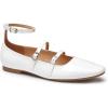 imageTrary Flat Shoes Women Square Toe Flats for Women ThreeStrap Metal Buckle Mary Jane Ballet Flats Comfortable Dressy Casual Slipon Work Daily Soft Flat ShoesWhite
