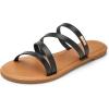imageTrary Womens Flat SandalsStrappy Flip Flops DressyComfortable Slide for Girls SummerBlack