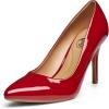 imageTrary Womens Slingback Pumps Black Heels Gold Heels Nude Pink Red Heels Pointed Toe High Heels for Women Sexy Stiletto Heels Buckle Ankle Strap Closed Toe Pumps Office Party Prom Dress ShoesPatentred