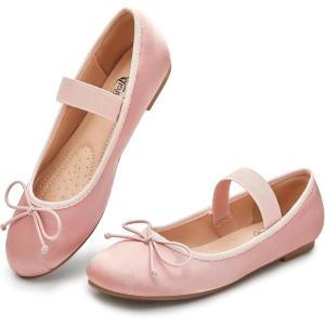 imageTrary Ballet Flats for Women Closed Round Toe Mary Jane Shoes Women Cute Bowknot NonSlip Dressy Shoes Elastic Strap Comfortable Womens Flats for AllYear Daily Work CausalPink