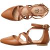 imageTrary Flats for Women Mary Jane Shoes Women Ballet Flats with Elastic Ankle Straps Comfortable Pointed Toe Dress Shoes for Office or Casual WearBrownpu