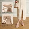 imageTrary Flats for Women Mary Jane Shoes Women Ballet Flats with Elastic Ankle Straps Comfortable Pointed Toe Dress Shoes for Office or Casual WearNudepu
