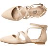 imageTrary Flats for Women Mary Jane Shoes Women Ballet Flats with Elastic Ankle Straps Comfortable Pointed Toe Dress Shoes for Office or Casual WearNudepu