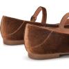 imageTrary Mary Jane Ballet Flats Black Flats for Women Ankle Strap Dressy Comfortable FlatsBrownVelvet