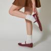 imageTrary Mary Jane Ballet Flats Black Flats for Women Ankle Strap Dressy Comfortable FlatsBurgundy