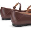imageTrary Mary Jane Ballet Flats Black Flats for Women Ankle Strap Dressy Comfortable FlatsCoffee