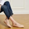 imageTrary Mary Jane Ballet Flats Black Flats for Women Ankle Strap Dressy Comfortable FlatsNudeNubuck