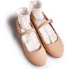 imageTrary Mary Jane Ballet Flats Black Flats for Women Ankle Strap Dressy Comfortable FlatsNudeNubuck