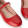 imageTrary Mary Jane Ballet Flats Black Flats for Women Ankle Strap Dressy Comfortable FlatsRed