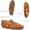 imageTrary Mary Jane Shoes Women Mary Jane Flats for Women Ballet Flats Shoes Round Toe Mary Jane Flats Shoes Dressy ComfortableAbrown
