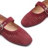 imageTrary Mary Jane Shoes Women Mary Jane Flats for Women Ballet Flats Shoes Round Toe Mary Jane Flats Shoes Dressy ComfortableAburgundy