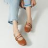 imageTrary Mary Jane Shoes Women Square Toe Flats for Women Dressy Ballet Flat Mary Jane Flats with Buckle Strap Comfortable Slip On Casual ShoesBrown