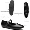 imageTrary Mary Jane Shoes Women Woven Flats for Women Dressy Ballet Flats Squared Toe Mary Jane Flats ShoesPu Black