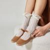 imageTrary Mary Jane Shoes Women Woven Flats for Women Dressy Ballet Flats Squared Toe Mary Jane Flats ShoesVelvet Brown
