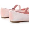 imageTrary Womens Ballet FlatsSquare Toe Velvet Mary Jane Shoes WomenComfortable Dress Shoes for Women DressyPink Velvet
