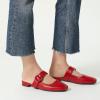imageTrary Mules for Women Mary Jane Mules with Adjustable Buckle Flats for Women Slip On Shoes Loafers for Casual Work TravelRed