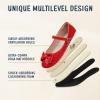 imageTrary Girls Mary Janes Ballet Flats School Uniform Dress Shoes Casual Party Wedding Flower Shoes for Little KidBig Kid