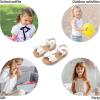 imageTrary Toddler Sandals for Baby Girls Boys Summer Sandals Cute Kids Shoes Lightweight Open Toe Sandals Beach Holiday Unisex Child SandalsWhite Bowknot