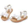 imageTrary Toddler Sandals for Baby Girls Boys Summer Sandals Cute Kids Shoes Lightweight Open Toe Sandals Beach Holiday Unisex Child SandalsWhite Bowknot