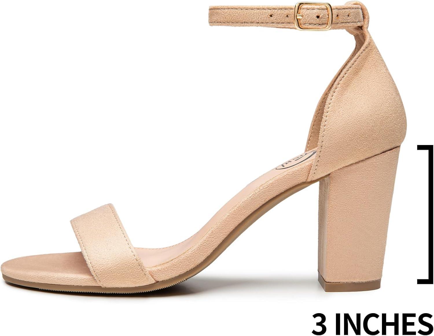 imageTrary Wedding Shoes for Bride Heels for Women Rubber Sole and Insole Provide Excellent CushionApricot Suede