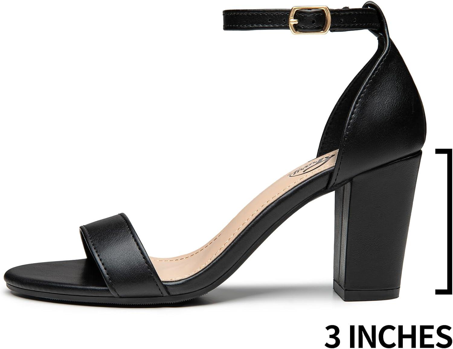 imageTrary Wedding Shoes for Bride Heels for Women Rubber Sole and Insole Provide Excellent CushionBlack Pu