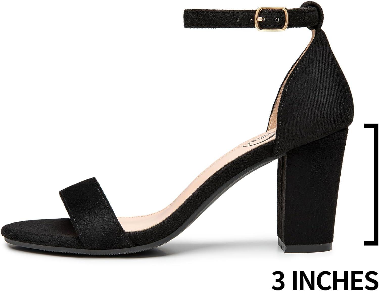 imageTrary Wedding Shoes for Bride Heels for Women Rubber Sole and Insole Provide Excellent CushionBlack Suede
