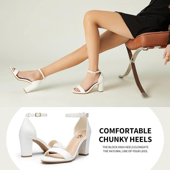 imageTrary Wedding Shoes for Bride Heels for Women Rubber Sole and Insole Provide Excellent CushionWhite
