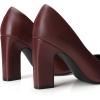 imageTrary Heels for Women Closed Pointed Toe Chunky Pumps Shoes Women Block High Heels Comfortable SlipOn Dress Office Party Wedding Shoes 354quot HeelBurgundy