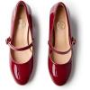 imageTrary Mary Jane Shoes Women Chunky Mary Janes Heels for Women Shoes Dressy Casual Dress Shoes for Women Block Heels Closed Toe Mary Jane PumpsBurgundy