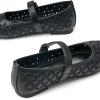imageTrary Mary Jane Shoes Women Hollow Flats for Women Ballet Flats Shoes Squared Toe Mary Jane Flats Ankle Strap Flats Shoes Dressy ComfortableBlack