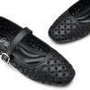 imageTrary Mary Jane Shoes Women Hollow Flats for Women Ballet Flats Shoes Squared Toe Mary Jane Flats Ankle Strap Flats Shoes Dressy ComfortableBlack