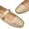 imageTrary Mary Jane Shoes Women Hollow Flats for Women Ballet Flats Shoes Squared Toe Mary Jane Flats Ankle Strap Flats Shoes Dressy ComfortableGold