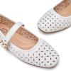 imageTrary Mary Jane Shoes Women Hollow Flats for Women Ballet Flats Shoes Squared Toe Mary Jane Flats Ankle Strap Flats Shoes Dressy ComfortableWhite