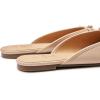 imageTrary Mules for Women 2025 Womens Mules Slip on Comfortable Bow Pointed Toe Womens Loafers Backless Flats Mules Shoes for Women with KnotNude