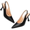 imageTrary Slingback Heels for Women  Pointed Toe Pumps Comfortable ampamp Stylish for Parties ampamp Work  32inch High Heels Rhinestone ampamp Glitter Dressy ShoesPu Black