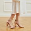 imageTrary Wedding Shoes for Bride Heels for Women Rubber Sole and Insole Provide Excellent CushionApricot Suede