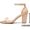 imageTrary Wedding Shoes for Bride Heels for Women Rubber Sole and Insole Provide Excellent CushionApricot Suede
