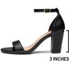 imageTrary Wedding Shoes for Bride Heels for Women Rubber Sole and Insole Provide Excellent CushionBlack Pu